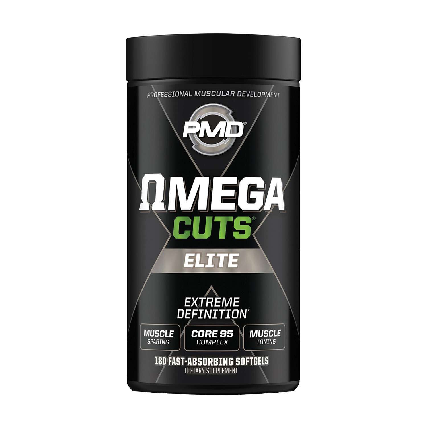 PMD Omega Cuts Elite 180 Softgels MCT CLA Fish Oil EXP 4/27