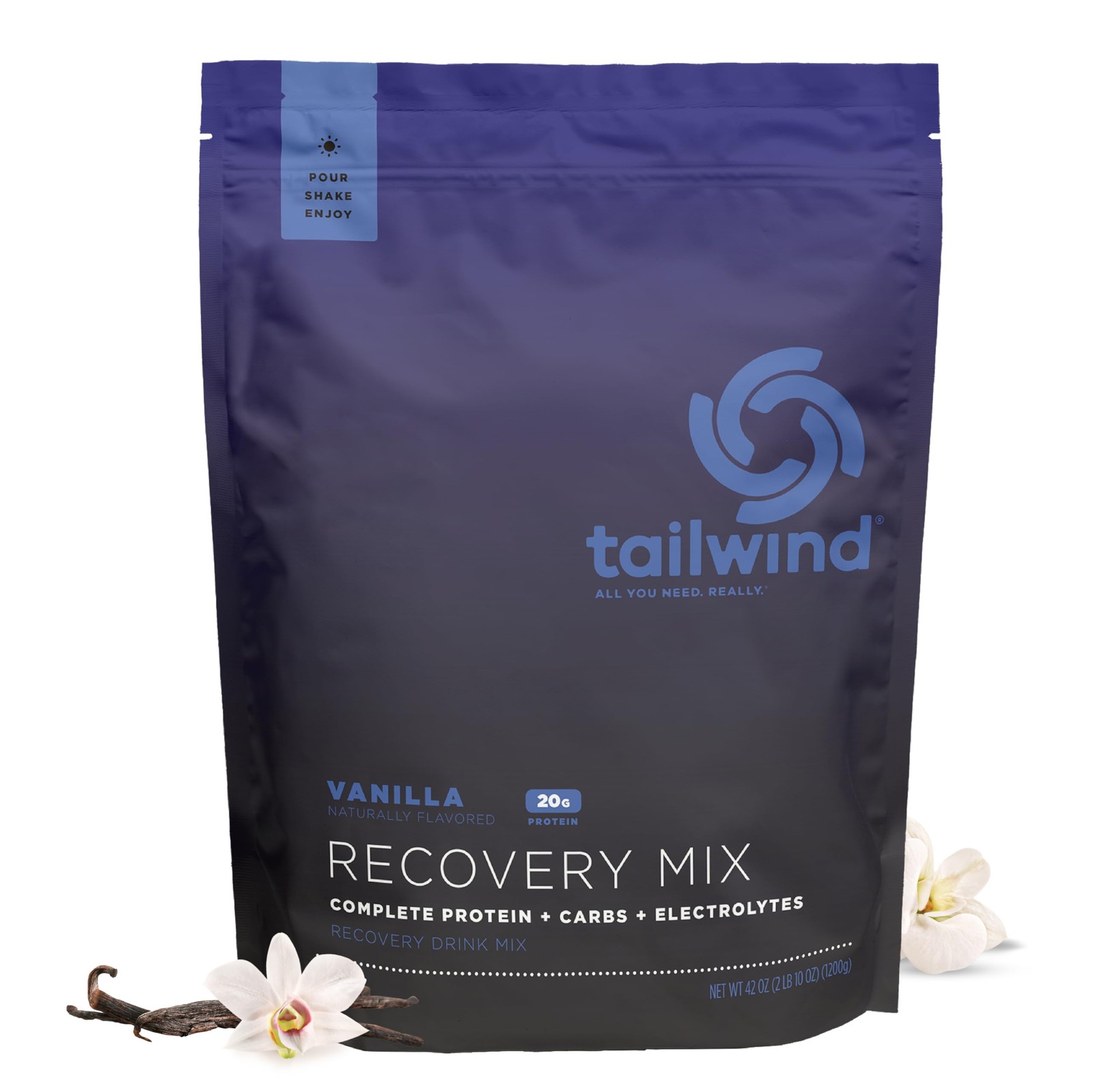 Tailwind Nutrition Recovery Mix 20 Grams Complete Protein Carbohydrates And