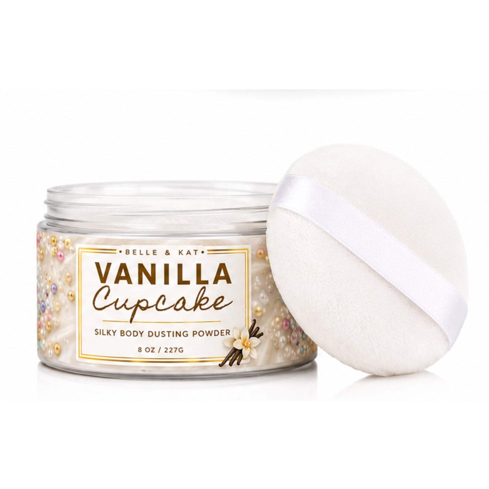 *Vanilla Cupcake Scented Body Powder for Men & Women, Talc-Free, 8oz