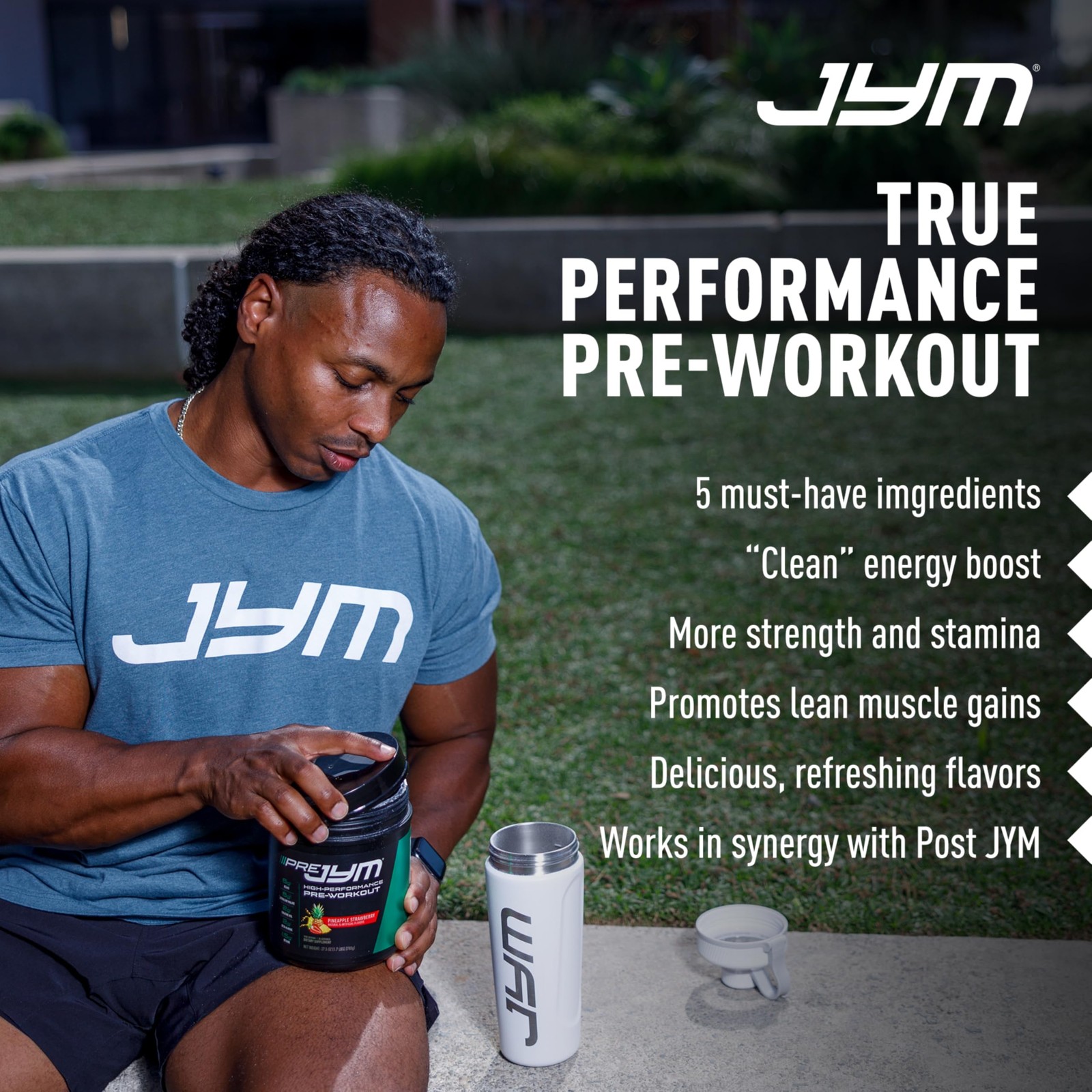 Jym Supplement Science Pre Jym Rainbow Sherbet Pre Workout Powder For Men Women