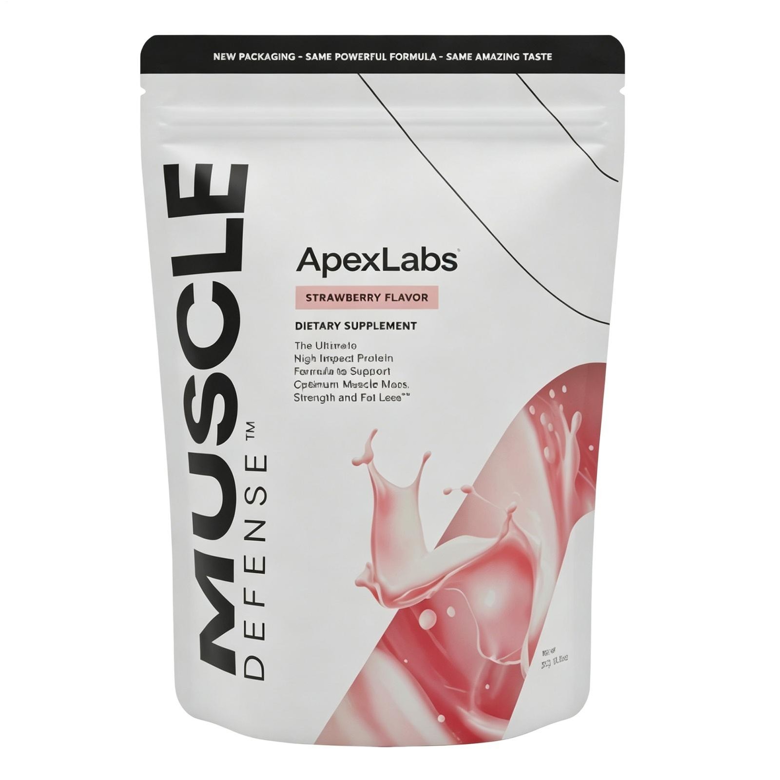 Muscle Defense Strawberry ApexLabs Muscle Mass Support Workout Supplement 1-5x