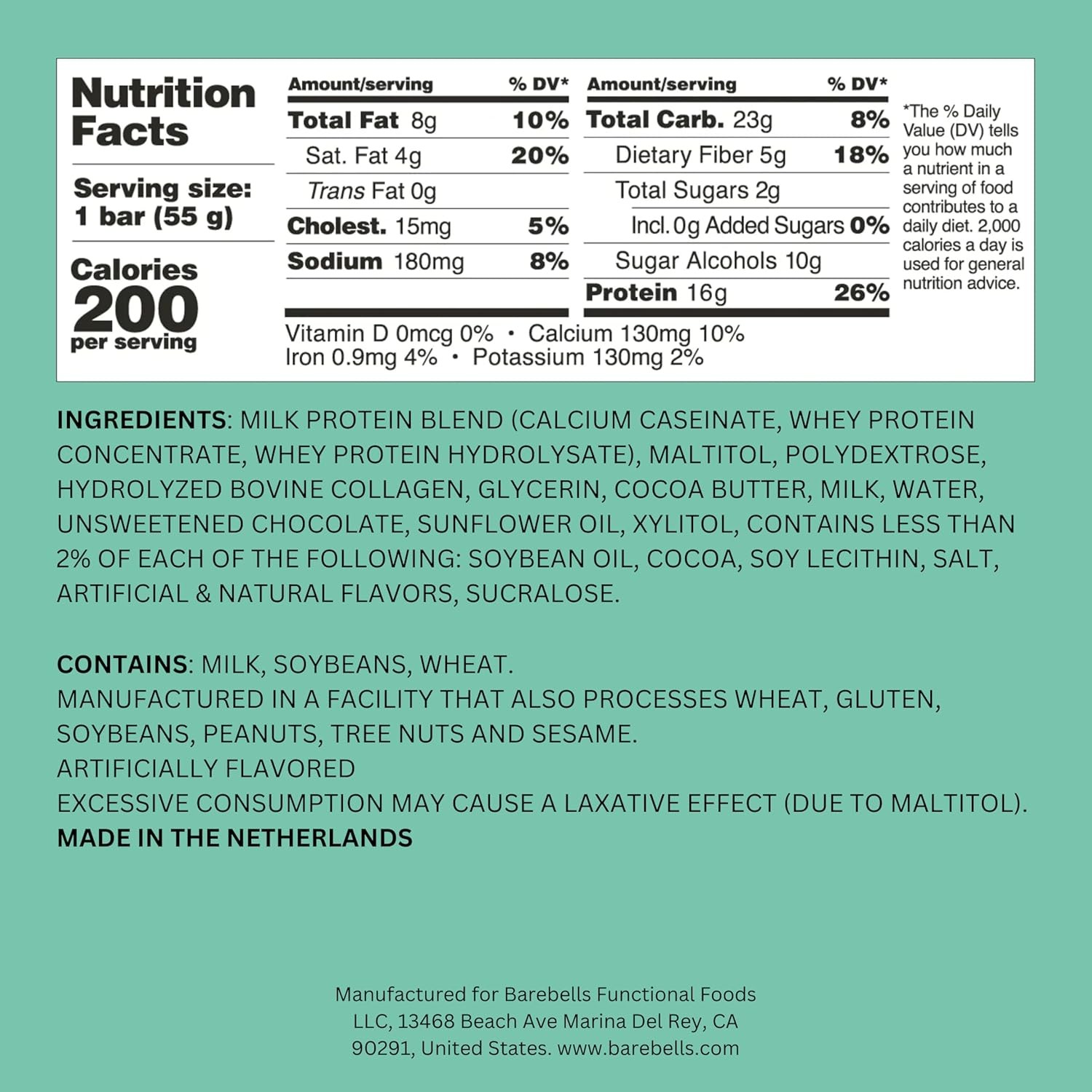 Barebells Soft Protein Bar Minty Chocolate 12 bars – Exp:02/26 – Pack of 2