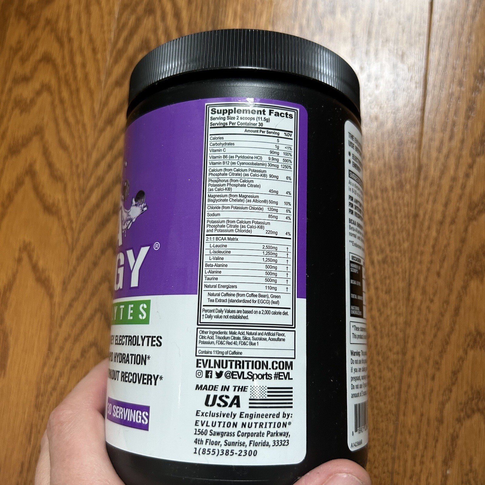 EVLution Nutrition BCAA Energy Plus Electrolytes Grape Splash