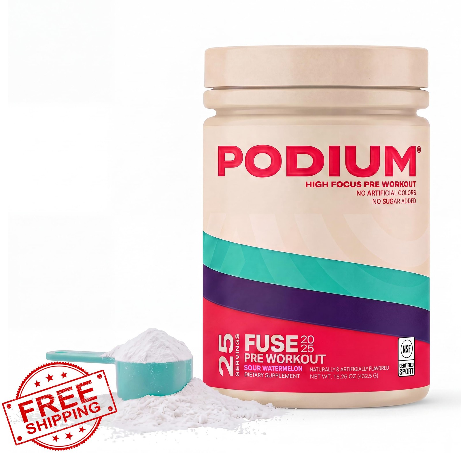 Podium Nutrition Fuse Pre Workout Sour Watermelon