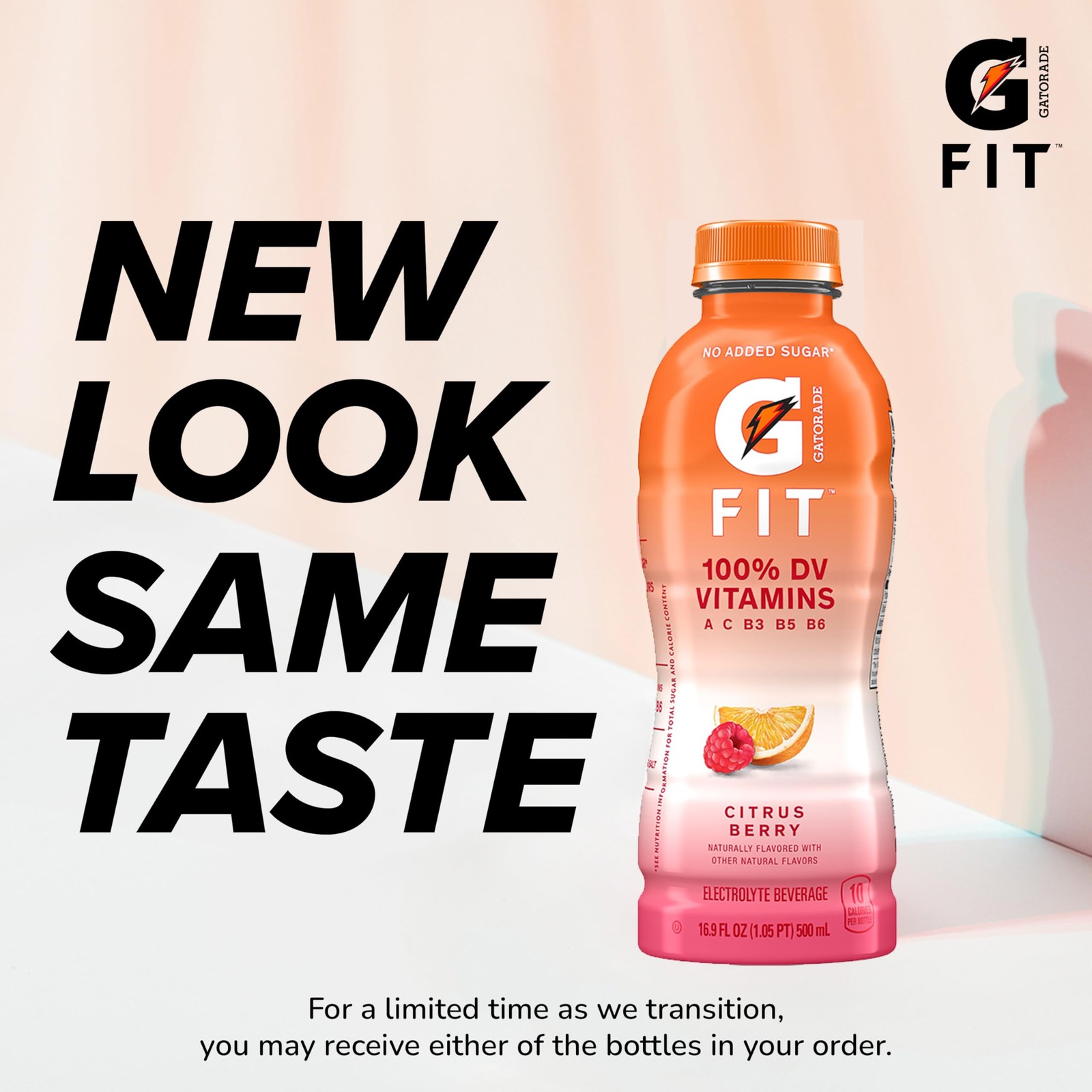 Gatorade Fit Electrolyte Beverage, Healthy 16.9 Fl Oz (Pack of 12), White