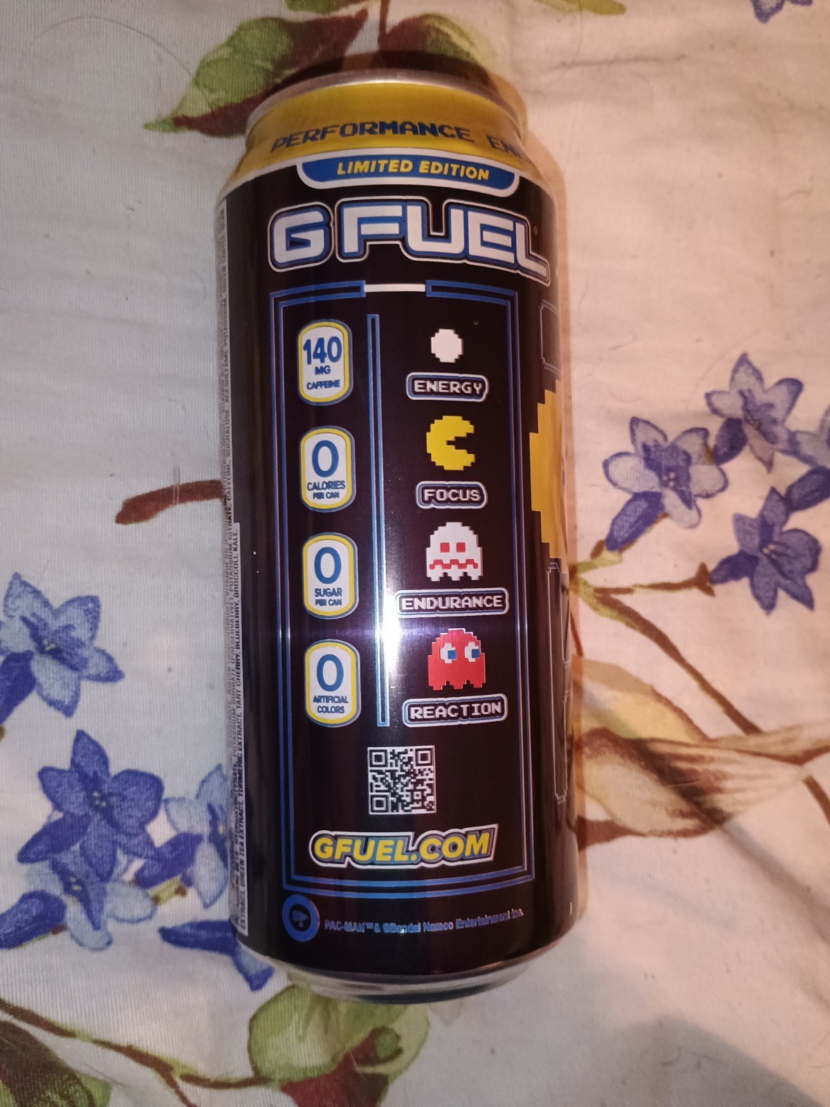 G-Fuel Pac Man Energy Drink Full Can 16 Fl Oz Cherry Lollipop Video Game Arcade