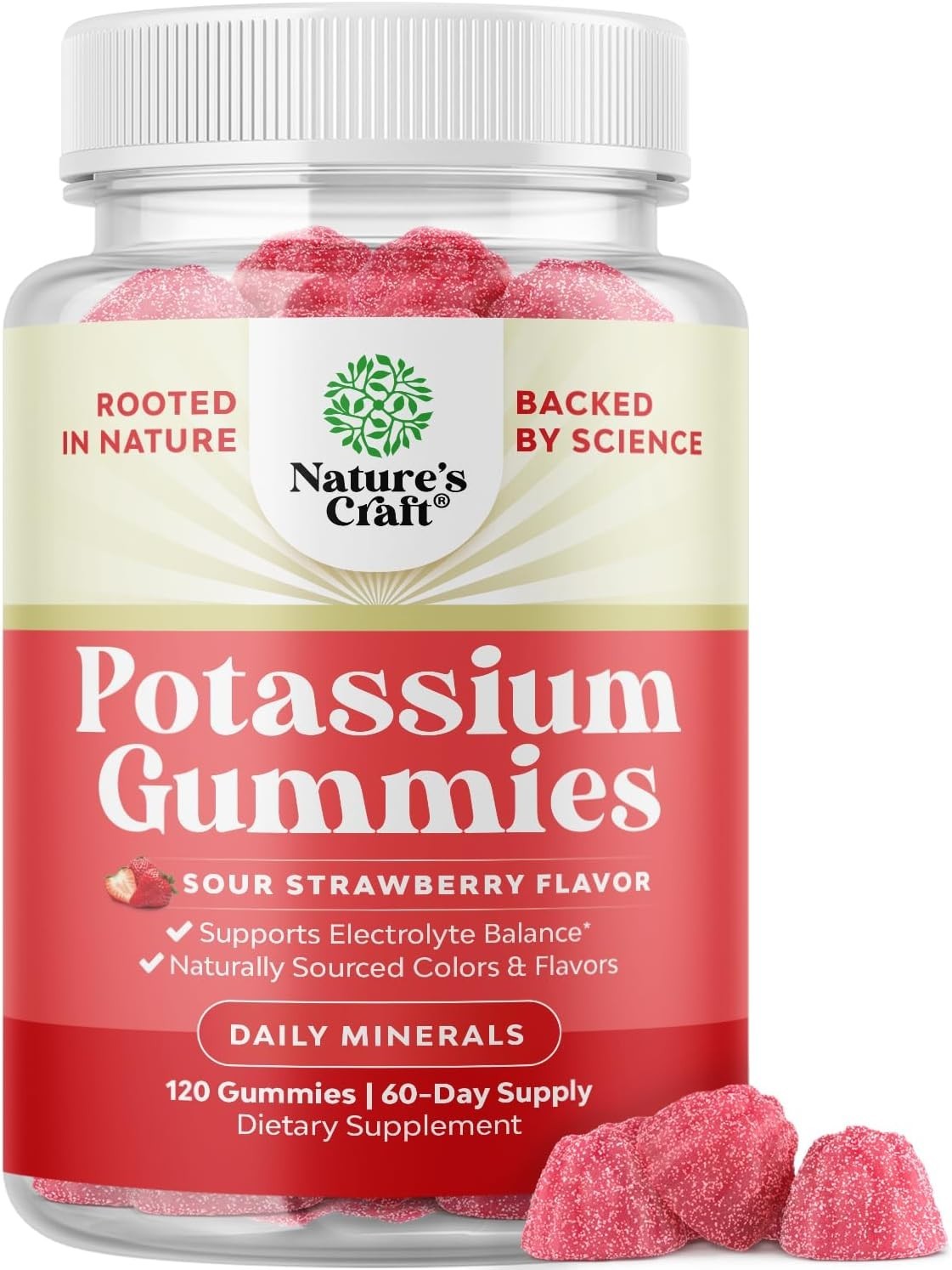 High Potency Potassium Gummies for Adults ~ Powerful Potassium Supplement Gummy