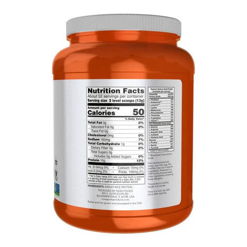 Now Foods, Barley Rice Protein Powder Unflavored, 1.5 Lbs