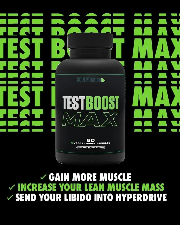 1 Pack TEST BOOST MAX Sculptnation Testosterone Build Muscle Men Fat weight Loss