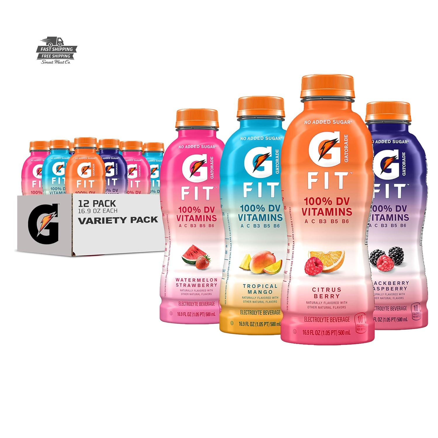 Gatorade Fit Electrolyte Drink Variety Pack 16.9 oz 12 Bottles