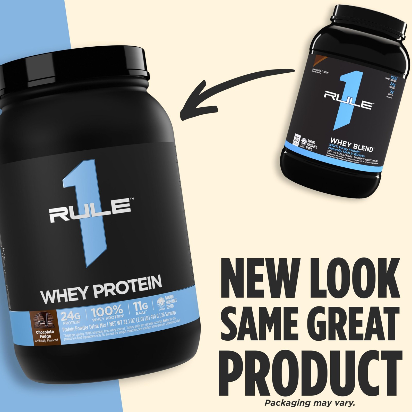 Rule 1 Proteins Whey Protein Powder, Chocolate Fudge, 26 Servings
