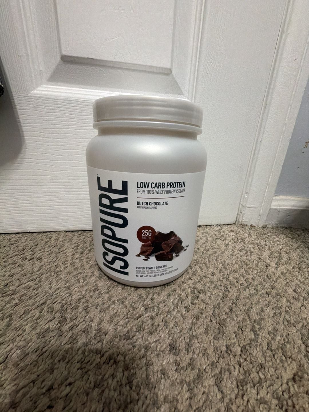 Isopure Low Carb 100% Whey Protein Isolate Dutch Chocolate Powder, 1.01 lb