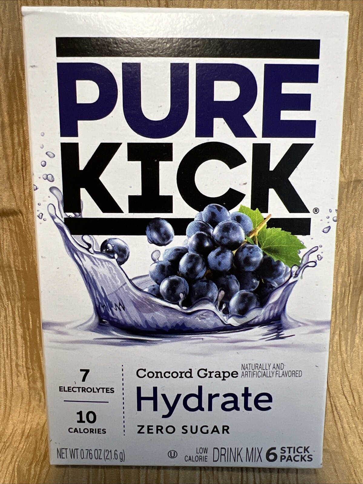24 PURE KICK HYDRATE Concord Grape Electrolytes Mix Zero sugar (4@6ea) ‘26