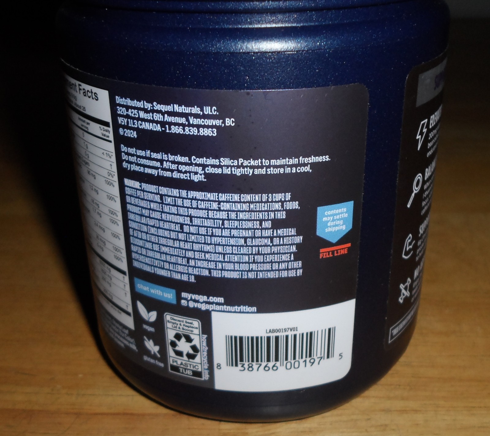 Vega Mango Passionfruit Pre-Workout Energy Supplement 8.4 Oz. Powder 01/2027 NEW