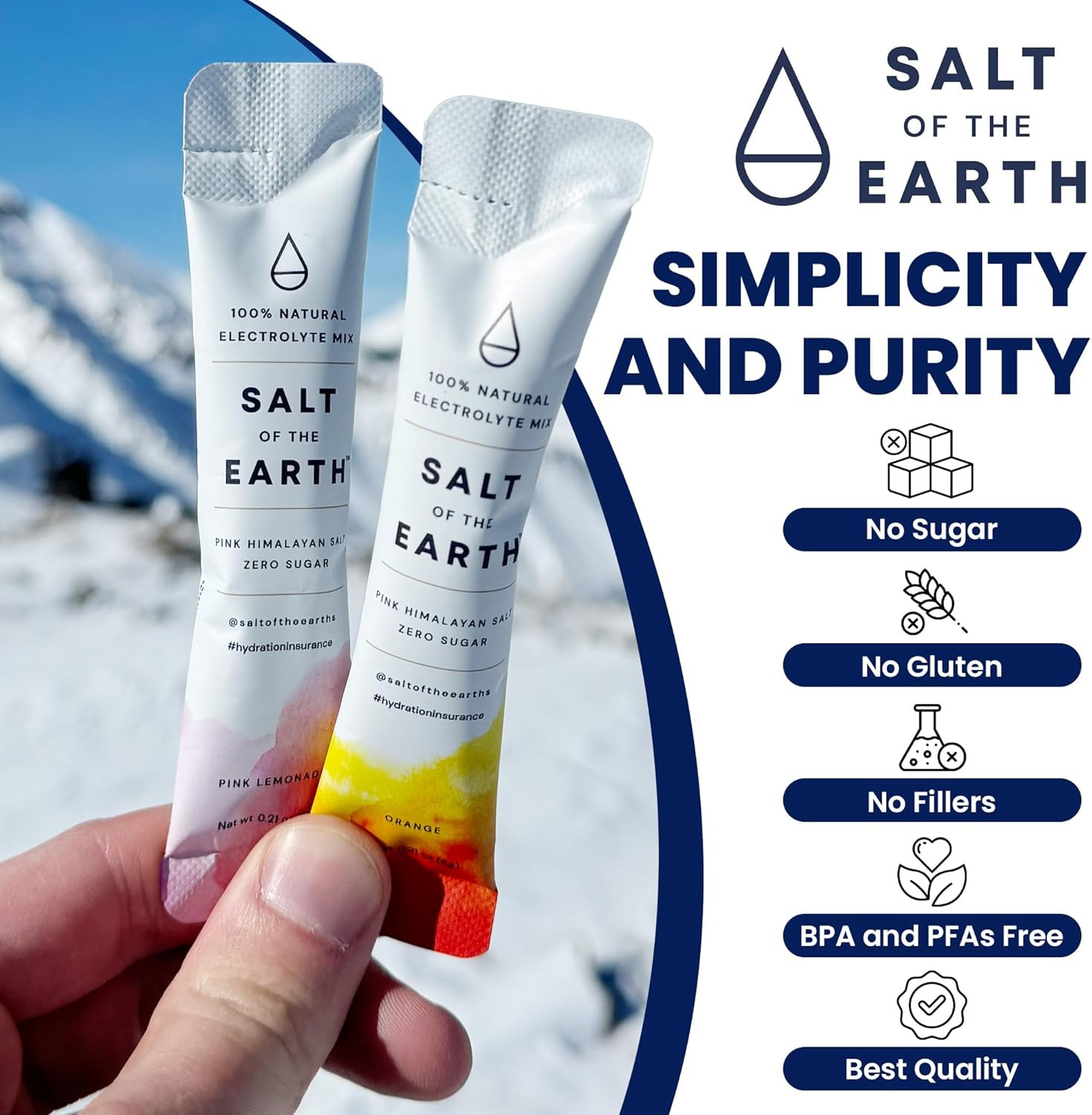 Premium Zero-Sugar Electrolyte – Made with Pink Himalayan Salt – Hydration Powde