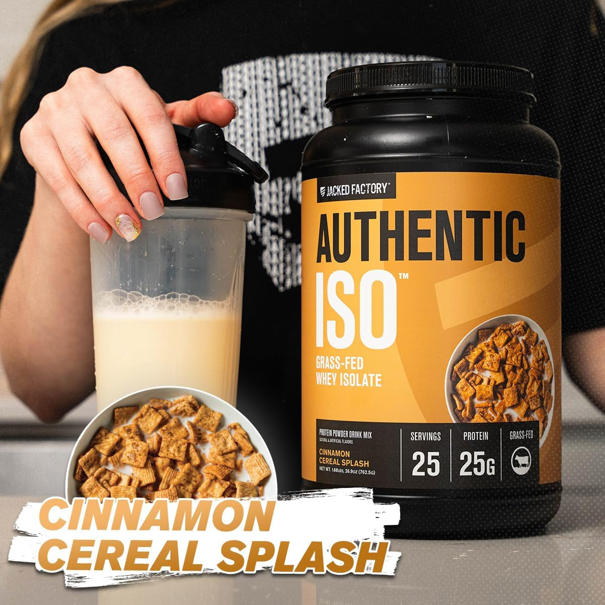 Authentic ISO Grass Fed Whey Protein Isolate Powder – Low Carb, Non-Gmo Muscle B