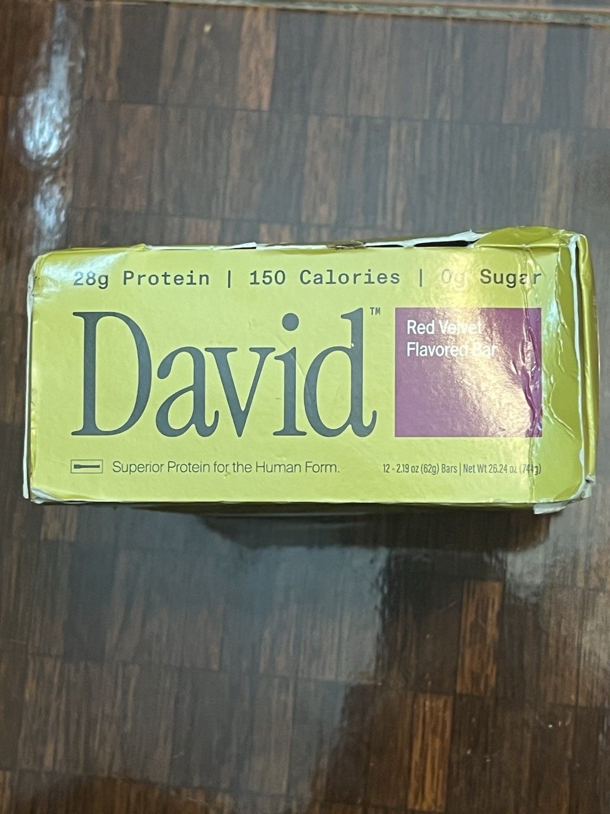David Red Velvet Protein Bars 12 Pack Gluten-Free 28g Protein 150 Cal 0g Sugar
