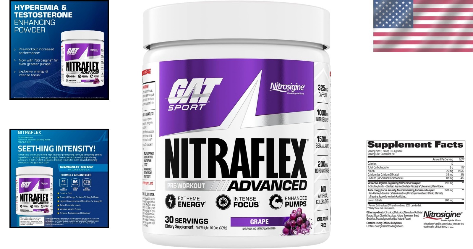 Nitraflex 30 Servings Pre-Workout Powder – Energy & Blood Flow Enhancement