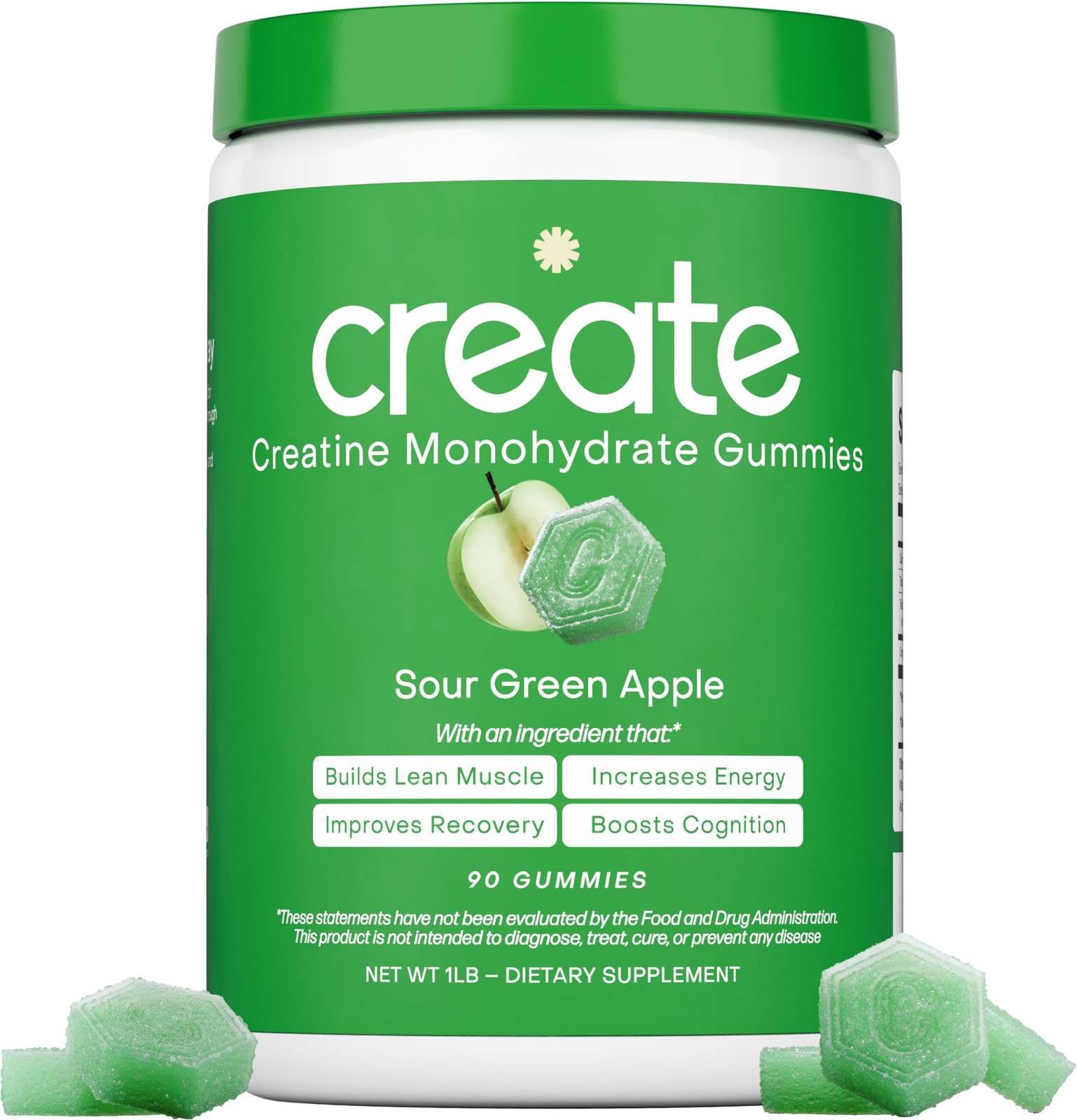 Create Creatine Monohydrate Gummies for Men Women, Boost Focus, Strength, an…