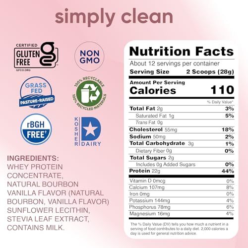 simply tera’s pure whey protein powder, bourbon Assorted Flavor Names , Sizes
