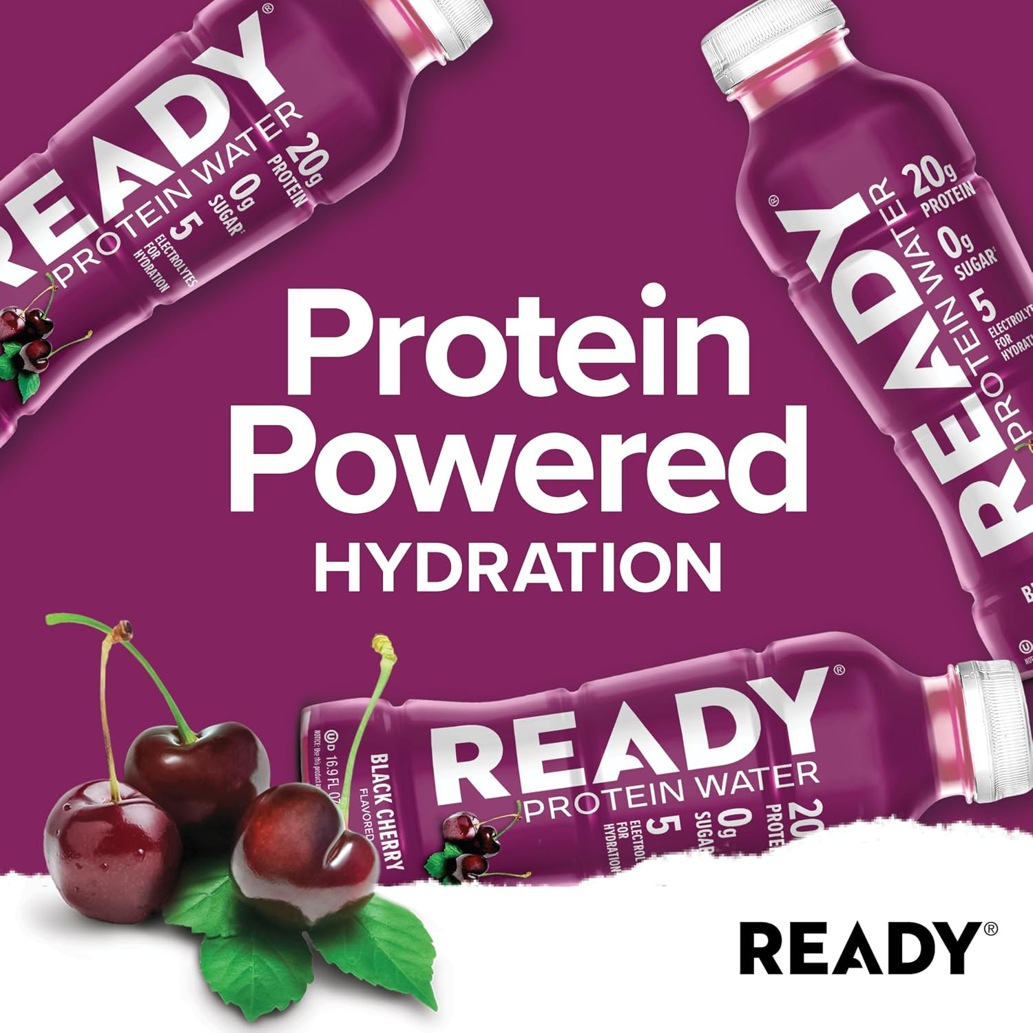 Ready® Clear Protein Water – 20G Whey Protein Isolate, Zero Sugar, Low-Calorie S