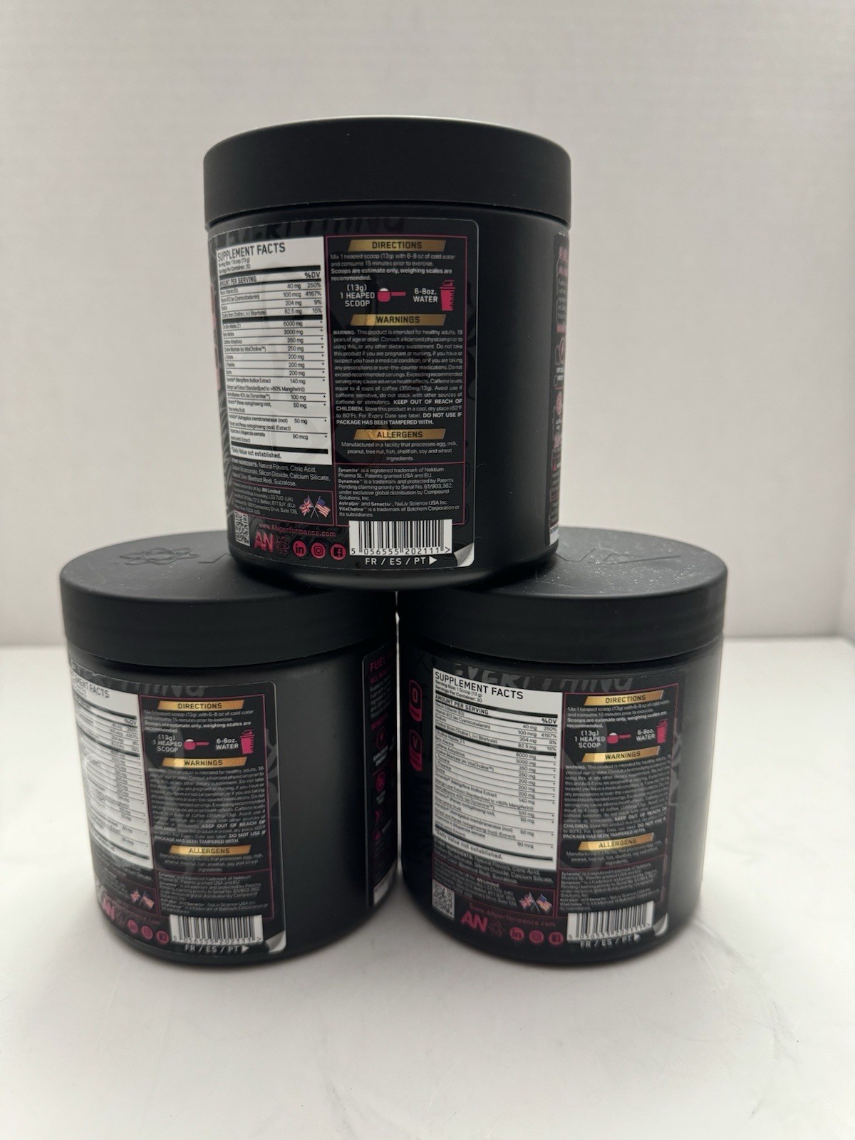 ABE Pre-Workout Baddy Berry 13.75 oz, 30 Servings Exp Jun 26 2 July26 Lot Of 3