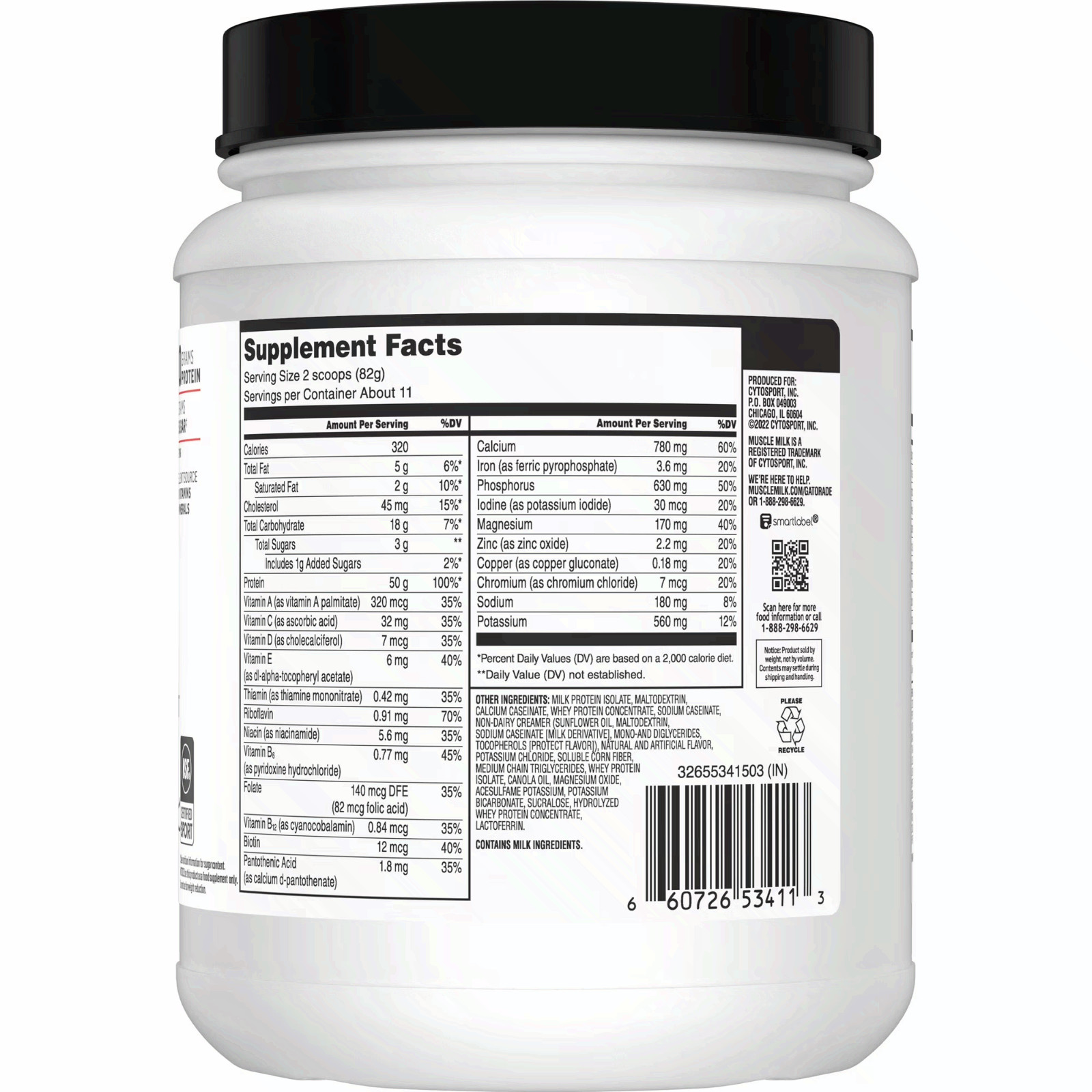 2P Muscle Milk Pro Series Protein Powder Supplement, Knockout Chocolate, 2 Pound