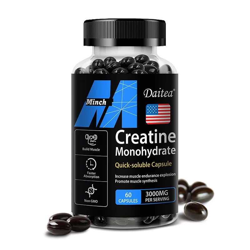 Creatine Monohydrate Softgels – 120 Capsules, 3,000mg per Serving