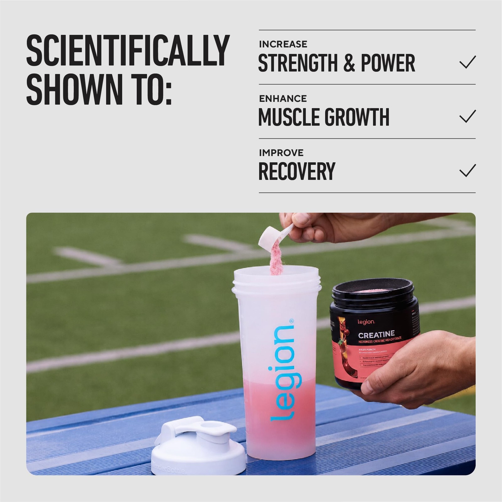 LEGION Micronized Creatine Monohydrate Supplement – Clean Creatine Powder…