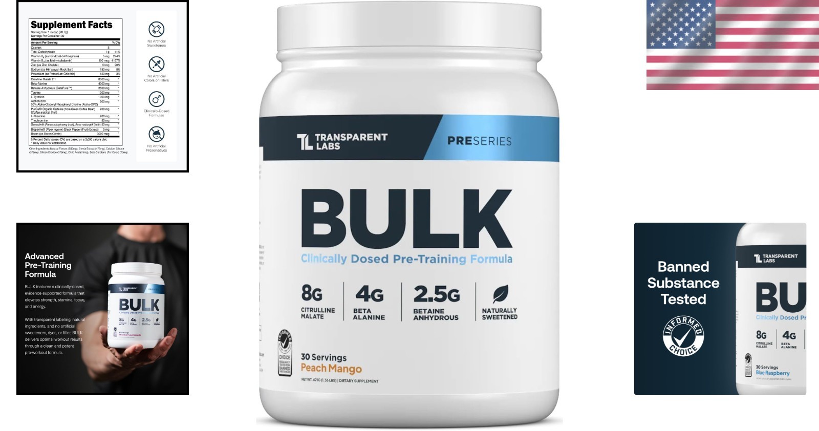 Natural Pre Workout Powder – Science-Backed Peach Mango for Enhanced Performance
