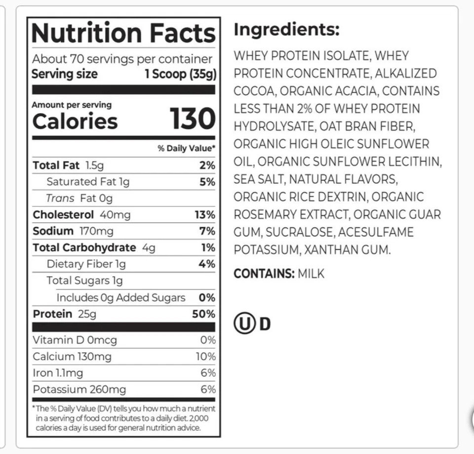 Optimum Nutrition Gold Standard 100% Whey Protein Chocolate Flavor 80 Servings