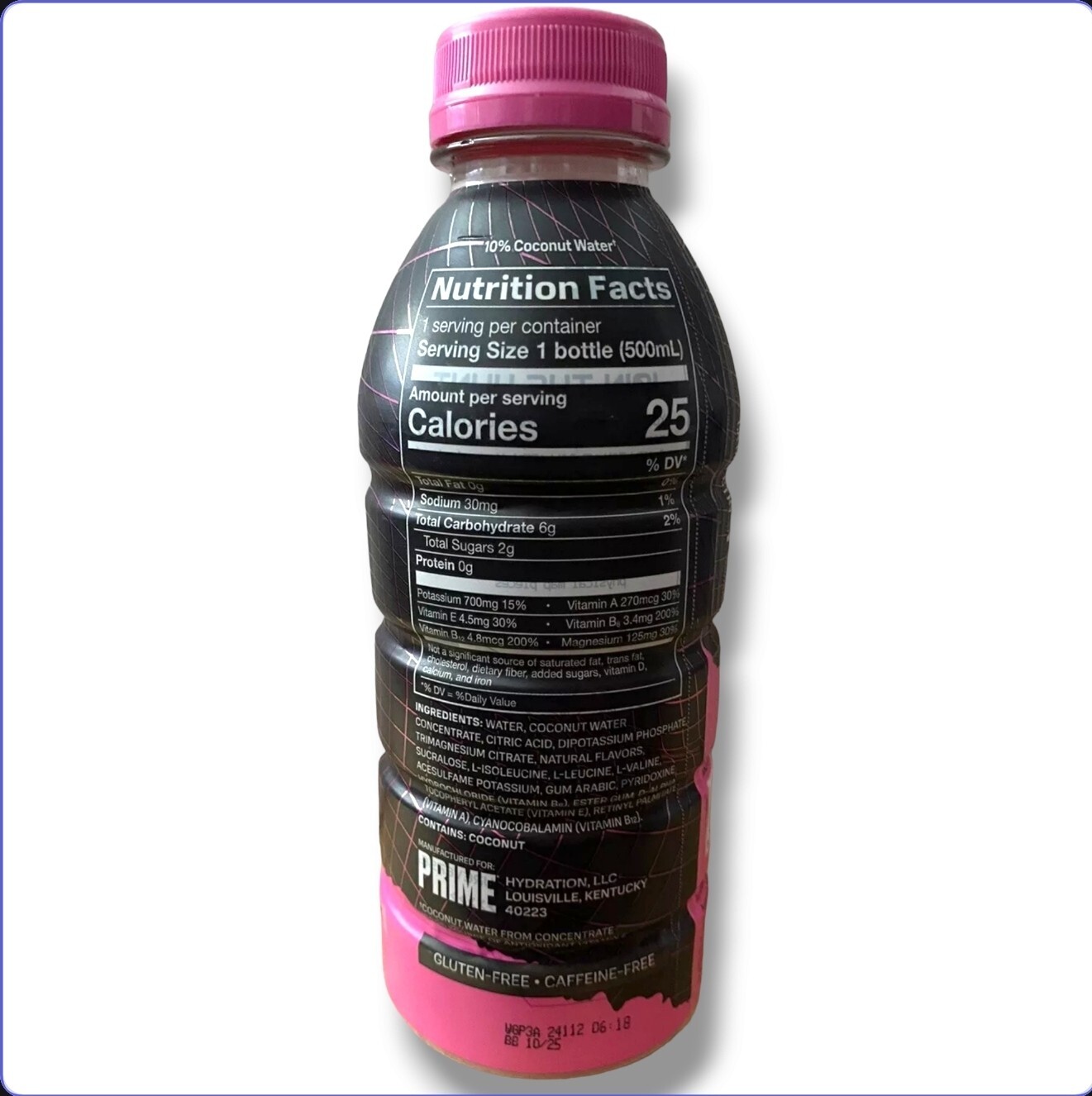 NEW PRIME X TREASURE HUNT HYDRATION DRINK 1 FULL 16.9 FL OZ PINK BOTTLE