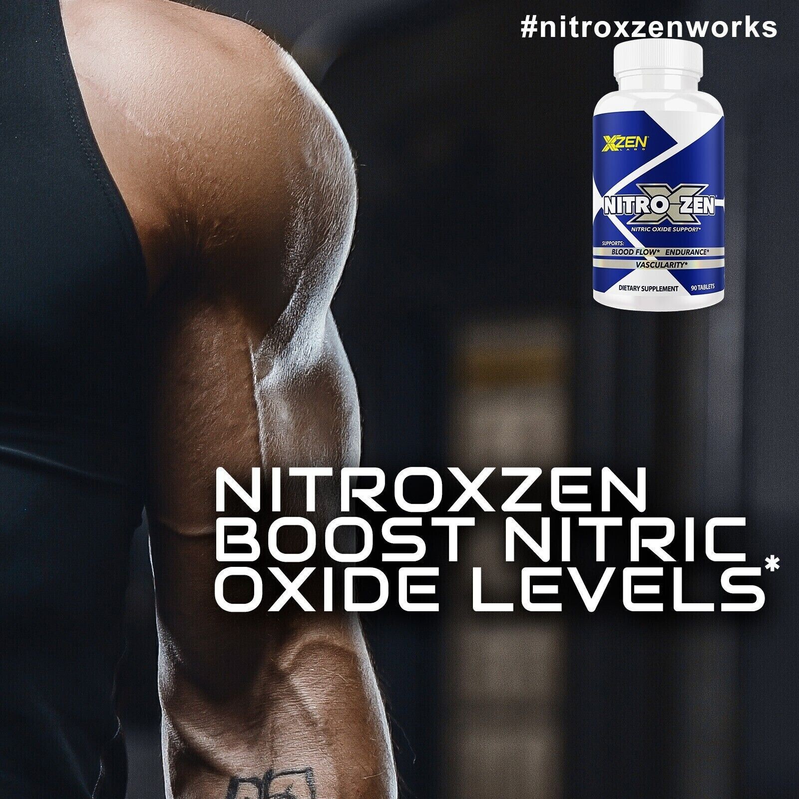 Nitric Oxide Booster Supplement Supports Blood Flow Pre Workout 2210 mg 90 pills