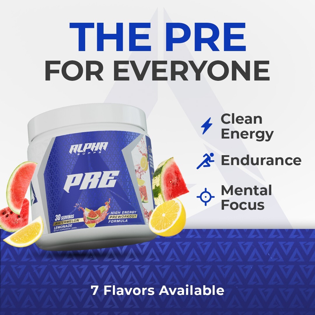 Alpha Supps Pre | Pre-Workout Powder for Men & Women Pump Focus Energy 30 Svgs