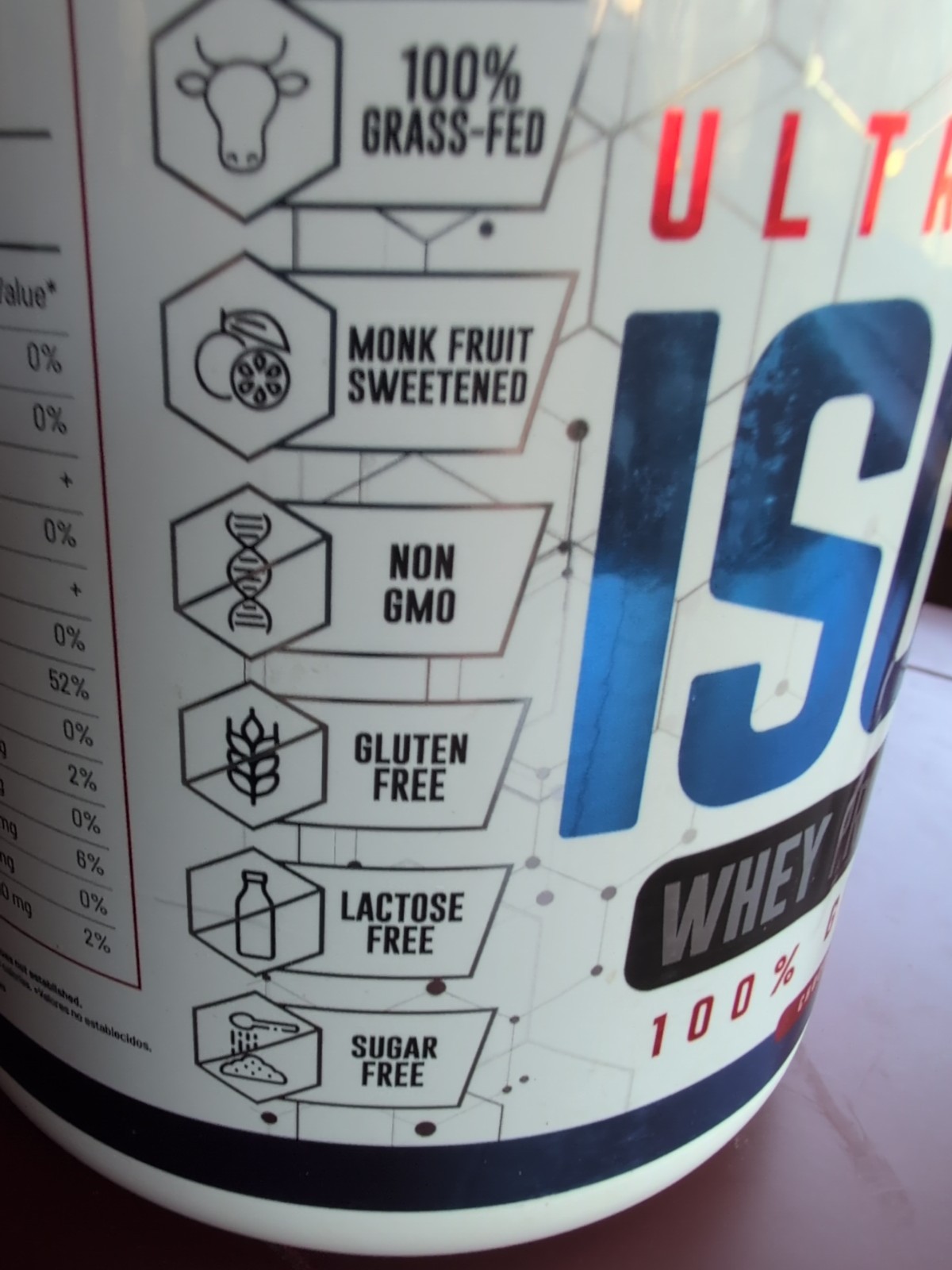 ISO26 Grass Fed Whey Protein Isolate with no artificial sweeteners. M04T 727 gr