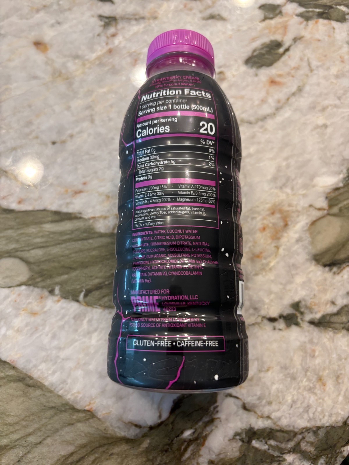 PRIME KSI THE NIGHTMARE LIMITED EDITION STRAWBERRY CREAM HYDRATION DRINK 16.9FL