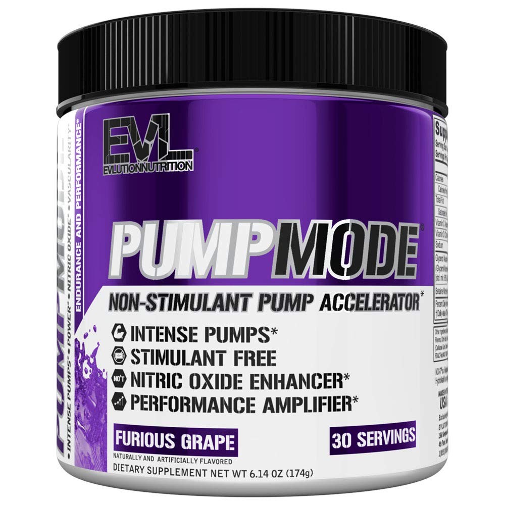Nitric Oxide Pre Workout Powder Blue Raz Caffeine Free Pump Supplement 6.14 Oz