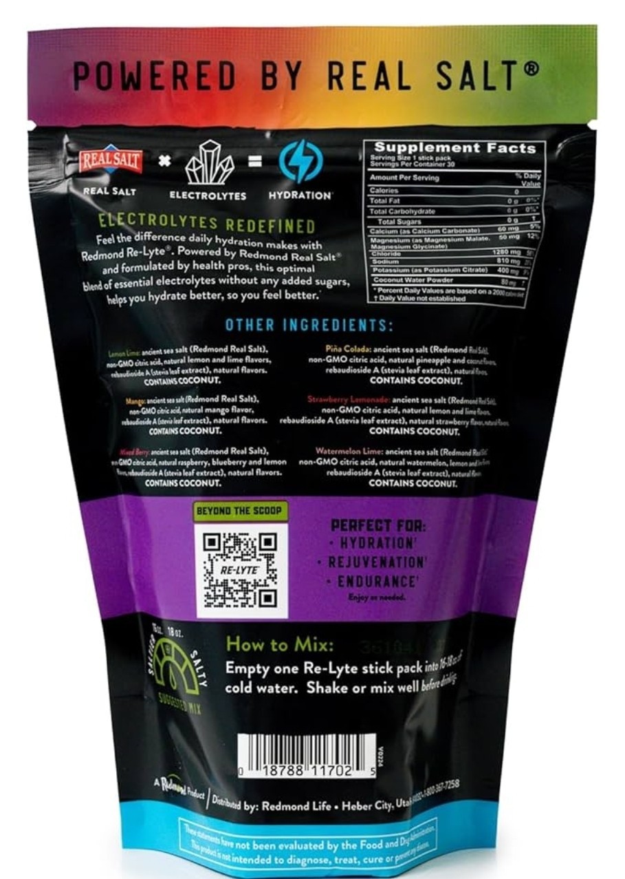 Re-Lyte Hydration Electrolyte Mix -Variety Pack 30 Stick Packs