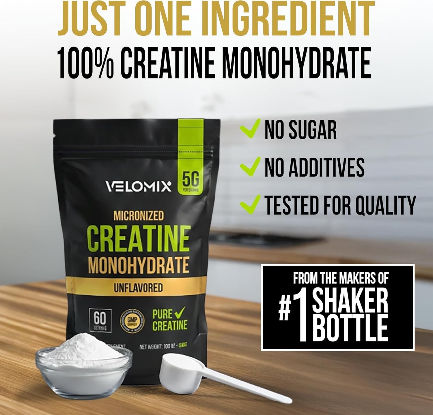 Micronized Creatine Monohydrate Powder – 100% Pure Creatine Powder Unflavored an