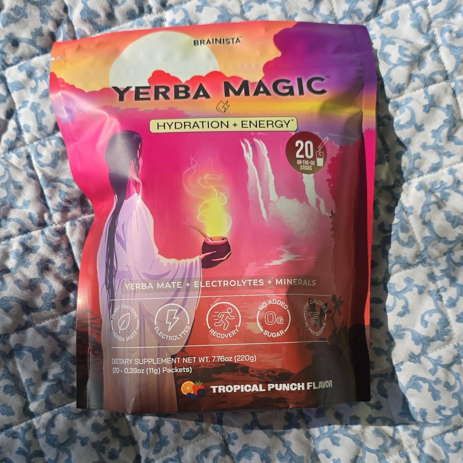 2-pack Brainista Yerba Magic Hydration + Energy Powder Sticks 20ct