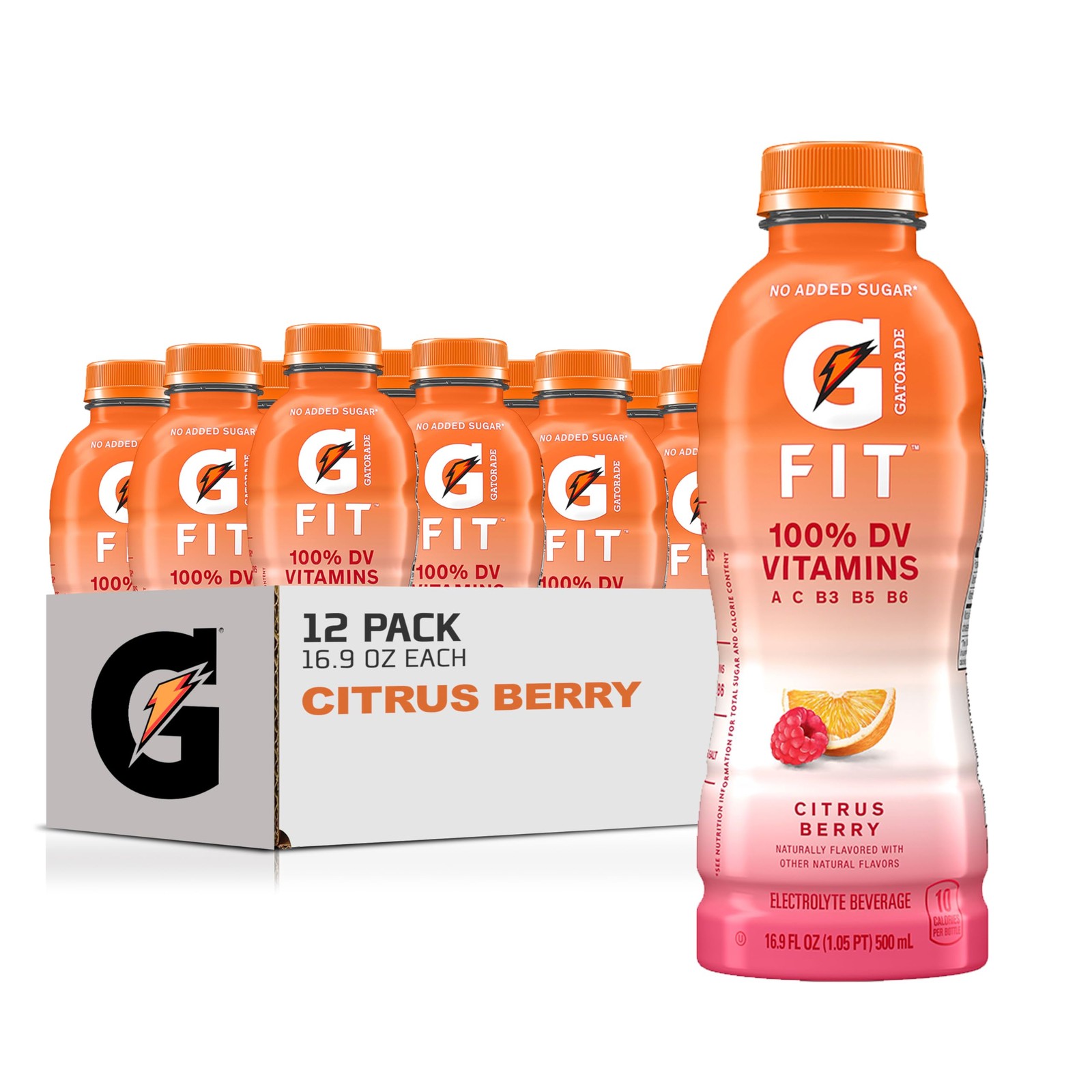 Gatorade Fit Electrolyte Beverage, Healthy 16.9 Fl Oz (Pack of 12), White