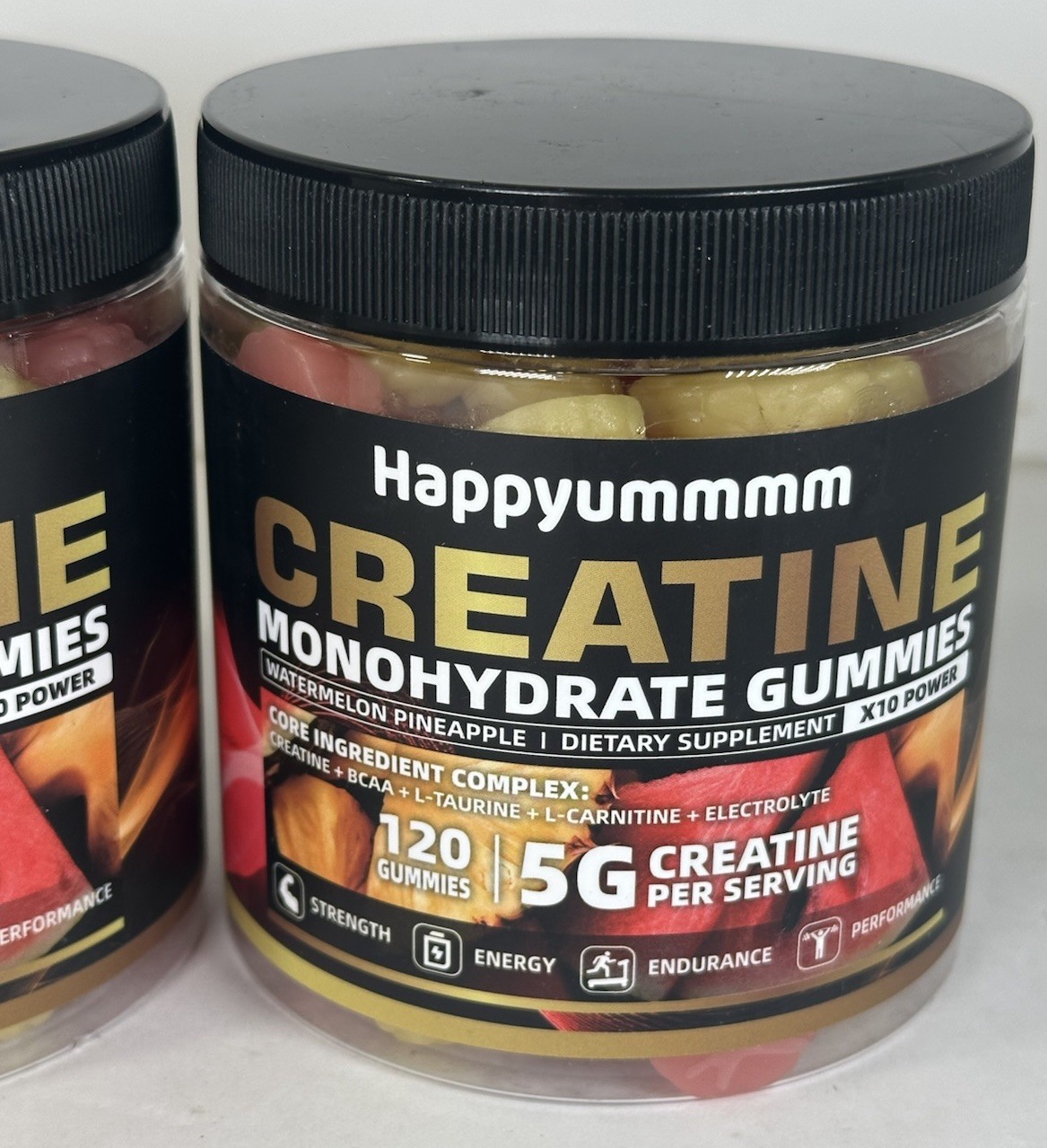 Creatine Monohydrate 120 Gummies – Watermelon Pineapple – Set Of 2