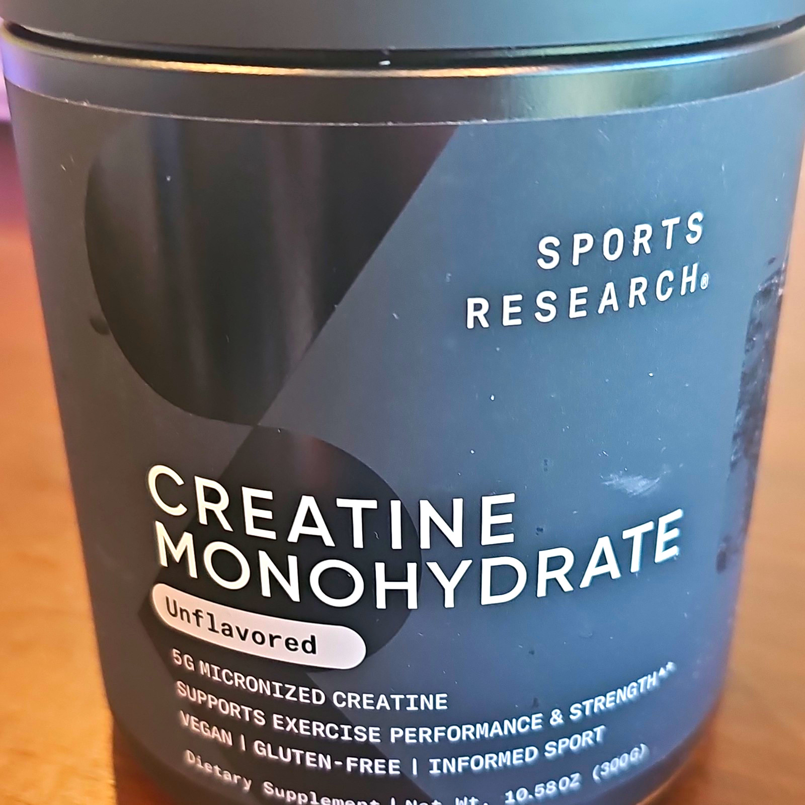 Sports Research Micronized Creatine Monohydrate Powder Unflavored 300g Non-GMO