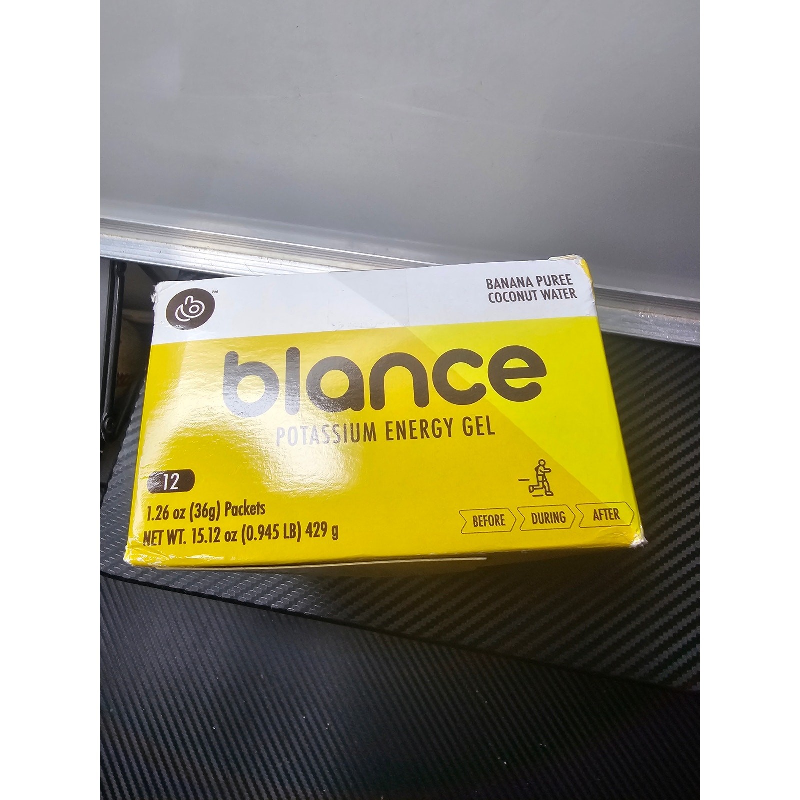 Blance Nutrition Banana Puree Coconut Water 12 Pack Electrolytes Potassium Gel