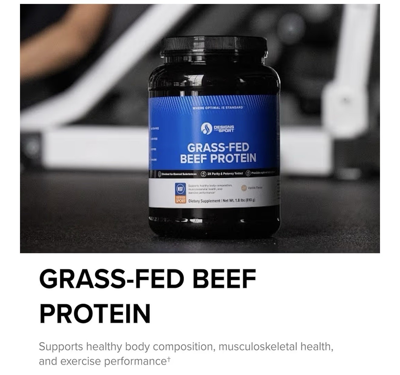 DFS Beef Protein Powder – NSF Certified for Sport Hydrolyzed Protein, Chocolate
