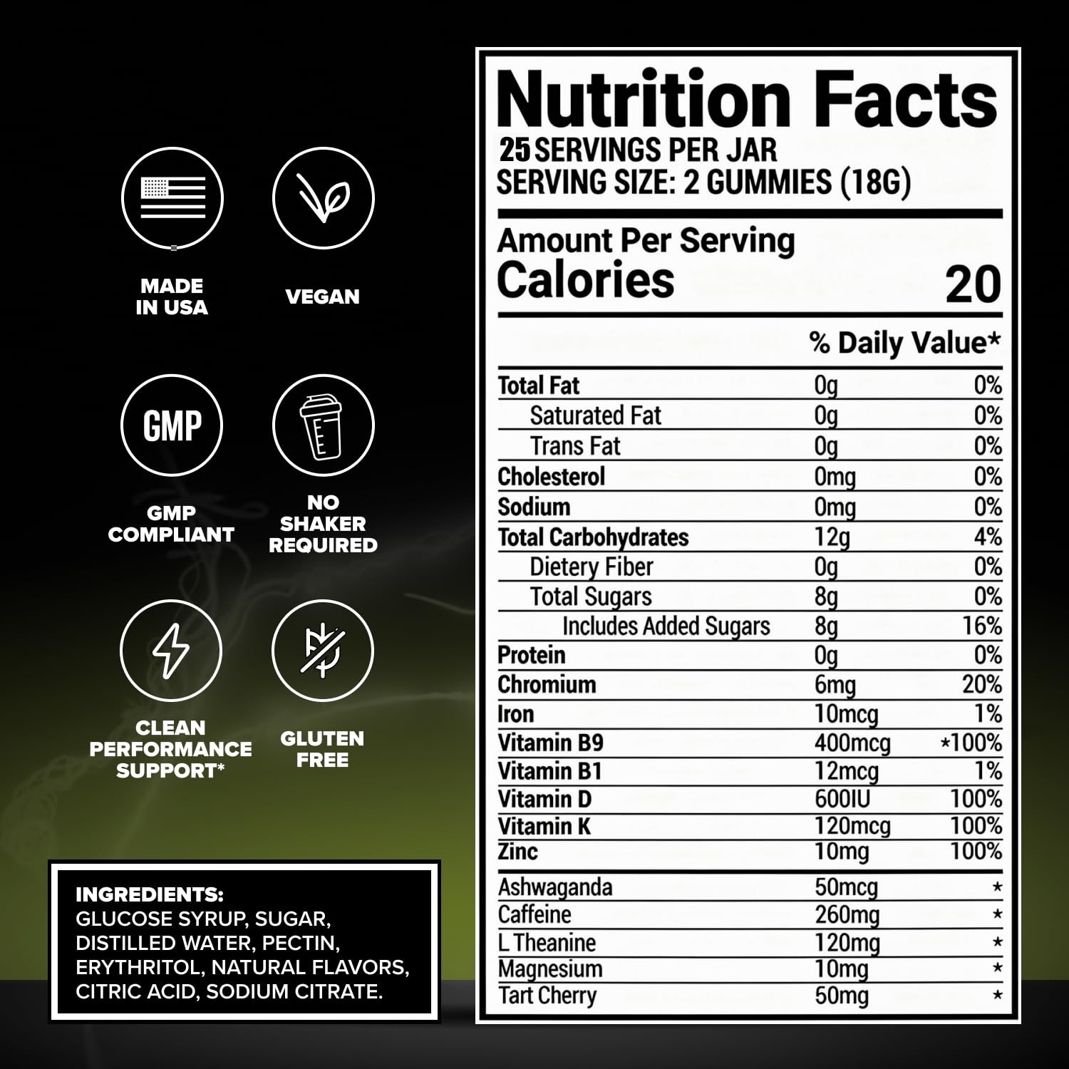 Bounce Pro Shred Blend Pre Workout 50 Vegan Caffeine For Energy 50 Count Pack