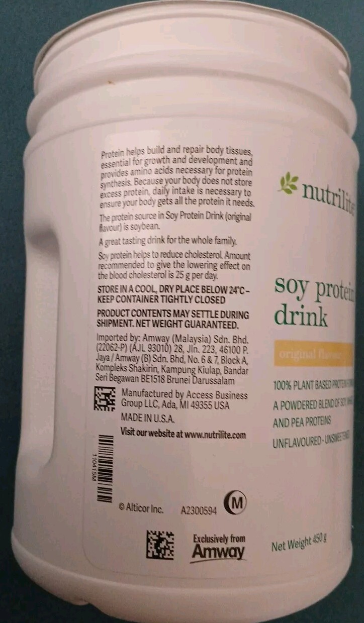 NUTRILITE SOY PROTEIN DRINK 450 gr EXP 06/26 FAST SHIP USA SELLER