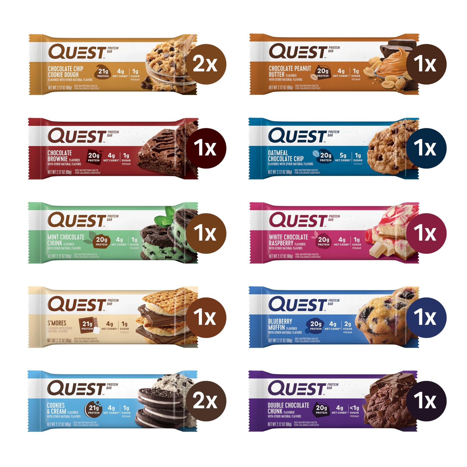 Quest Nutrition Ultimate Variety Pack Protein Bars, High 12 Count (Pack of 1)