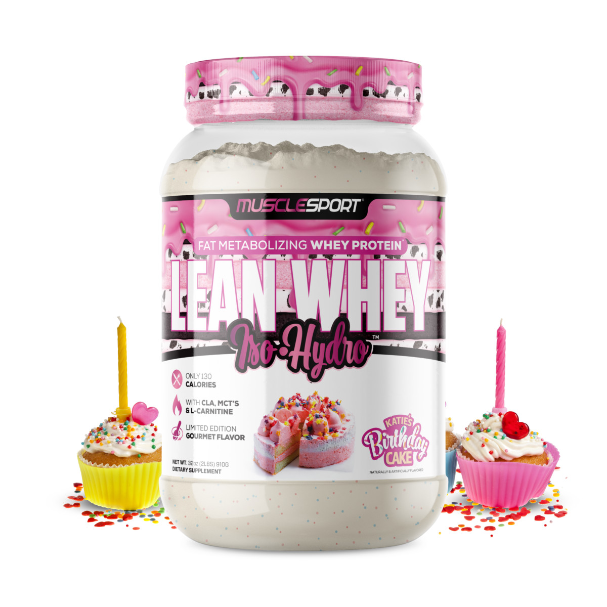 Lean Whey, Iso-Hydro, KATES BDAY CAKE FLAVOR 2LB