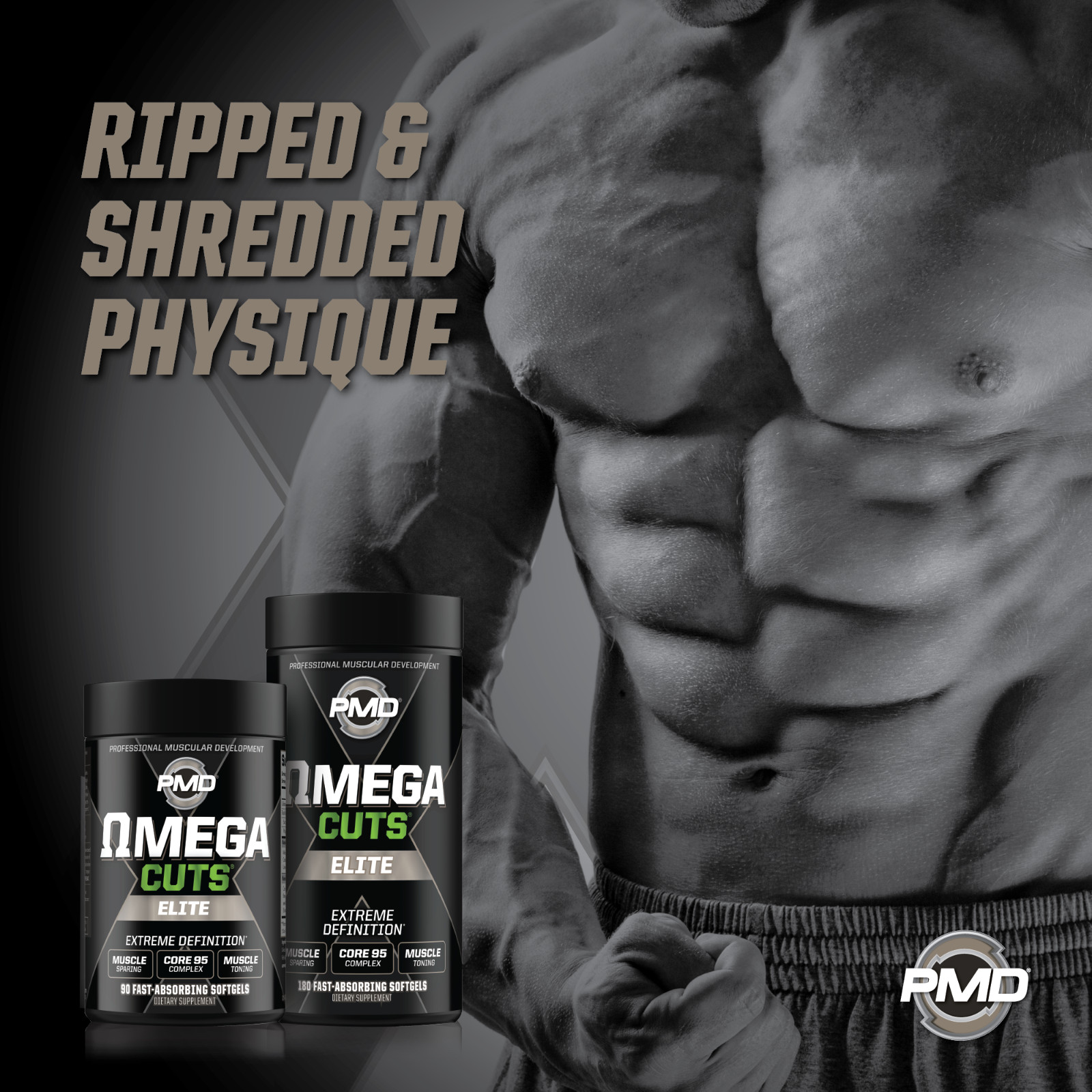 Omega Cuts Elite – Omega Fatty Acids & CLA for Muscle & Definition -180 Softgels